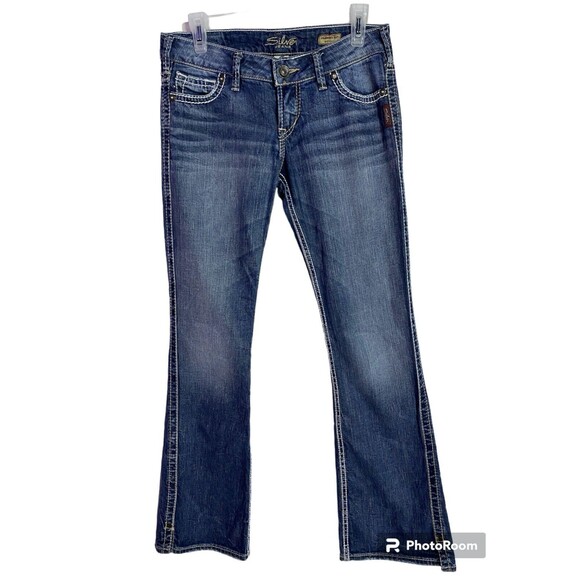 Silver Jeans Womens 31x31* Blue Frances 18" Bootcut Cowgirl Western Stitching - Picture 1 of 12